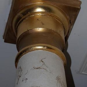 Closeup with Fantasy Marble and Gold Leaf